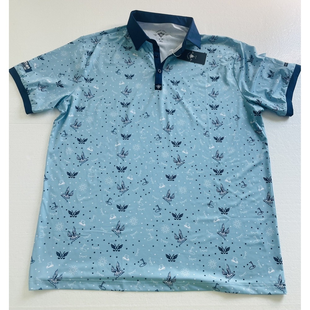 Mens AGUAS Golf Shirt  Size XL Brand New Eagle  Design